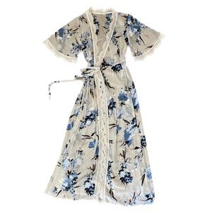 Women's XS Willow and Clay Sheer Robe Dress